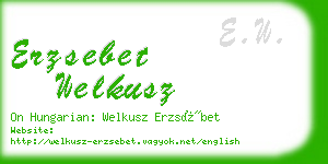 erzsebet welkusz business card